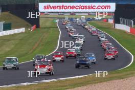 Silverstone Classic 2019 Mini Parade At the Home of British Motorsport. 26-28 July 2019 Free for editorial use only  Photo credit – JEP