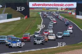 Silverstone Classic 2019 Mini Parade At the Home of British Motorsport. 26-28 July 2019 Free for editorial use only  Photo credit – JEP