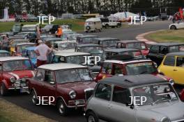 Silverstone Classic 2019 Mini Anniversary Parade At the Home of British Motorsport. 26-28 July 2019 Free for editorial use only  Photo credit – JEP