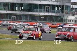 Silverstone Classic 2019 Mini Parade At the Home of British Motorsport. 26-28 July 2019 Free for editorial use only  Photo credit – JEP