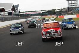 Silverstone Classic 2019 Mini Anniversary Parade At the Home of British Motorsport. 26-28 July 2019 Free for editorial use only  Photo credit – JEP