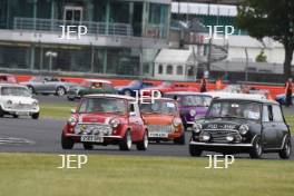 Silverstone Classic 2019 Mini Parade At the Home of British Motorsport. 26-28 July 2019 Free for editorial use only  Photo credit – JEP