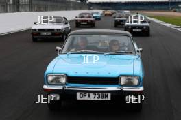 Silverstone Classic 2019 Ford Capri Parade At the Home of British Motorsport. 26-28 July 2019 Free for editorial use only  Photo credit – JEP