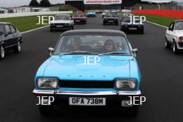 Silverstone Classic 2019 Ford Capri Parade At the Home of British Motorsport. 26-28 July 2019 Free for editorial use only  Photo credit – JEP