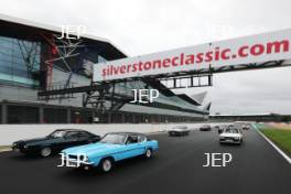 Silverstone Classic 2019 Ford Capri Parade At the Home of British Motorsport. 26-28 July 2019 Free for editorial use only  Photo credit – JEP