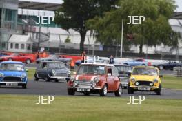 Silverstone Classic 2019 Mini Parade At the Home of British Motorsport. 26-28 July 2019 Free for editorial use only  Photo credit – JEP