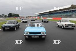 Silverstone Classic 2019 Ford Capri Parade At the Home of British Motorsport. 26-28 July 2019 Free for editorial use only  Photo credit – JEP