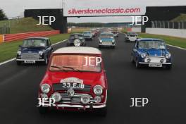 Silverstone Classic 2019 Mini Anniversary Parade At the Home of British Motorsport. 26-28 July 2019 Free for editorial use only  Photo credit – JEP