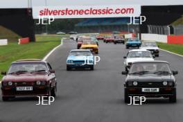 Silverstone Classic 2019 Ford Capri Parade At the Home of British Motorsport. 26-28 July 2019 Free for editorial use only  Photo credit – JEP