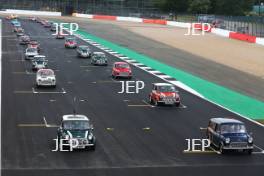 Silverstone Classic 2019 Mini Parade At the Home of British Motorsport. 26-28 July 2019 Free for editorial use only  Photo credit – JEP