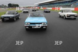 Silverstone Classic 2019 Ford Capri Parade At the Home of British Motorsport. 26-28 July 2019 Free for editorial use only  Photo credit – JEP