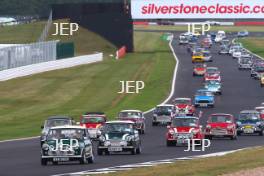 Silverstone Classic 2019 Mini Parade At the Home of British Motorsport. 26-28 July 2019 Free for editorial use only  Photo credit – JEP