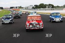 Silverstone Classic 2019 Mini Anniversary Parade At the Home of British Motorsport. 26-28 July 2019 Free for editorial use only  Photo credit – JEP