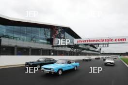 Silverstone Classic 2019 Ford Capri Parade At the Home of British Motorsport. 26-28 July 2019 Free for editorial use only  Photo credit – JEP