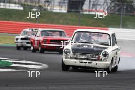 Silverstone Classic 2019 93 DUNHAM John, GB, OWEN Mark, GB, Ford Lotus Cortina At the Home of British Motorsport. 26-28 July 2019 Free for editorial use only  Photo credit – JEP