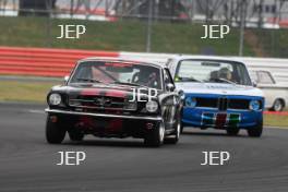 Silverstone Classic 2019 EVANS / BRADSHAW Ford Mustang At the Home of British Motorsport. 26-28 July 2019 Free for editorial use only  Photo credit – JEP