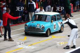 Silverstone Classic 2019 82 DEATH Harvey, GB, DEETH Rupert, GB, Austin Mini Cooper S At the Home of British Motorsport. 26-28 July 2019 Free for editorial use only  Photo credit – JEP