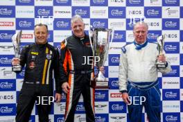 The Classic, Silverstone 2021  Podium (l-r) 3 Calum Lockie - March 717, 85 Tony SINCLAIR /  Lola T292, 88 Kevin Cooke / March 75S  At the Home of British Motorsport.  30th July – 1st August  Free for editorial use only 