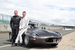 Silverstone Classic 2021  Martin Brundle and Alex Brundle - Jaguar E-Type. At the Home of British Motorsport. 30th July – 1st August  Free for editorial use only  