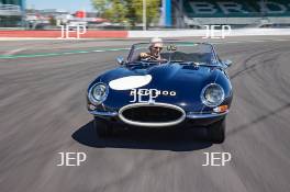 Silverstone Classic 2021  Damon Hill with the Jaguar E-Type At the Home of British Motorsport. 30th July – 1st August  Free for editorial use only  