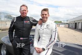 Silverstone Classic 2021  Martin Brundle and Alex Brundle - Jaguar E-Type. At the Home of British Motorsport. 30th July – 1st August  Free for editorial use only  