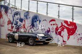 Silverstone Classic 2021  Damon Hill with the Jaguar E-Type At the Home of British Motorsport. 30th July – 1st August  Free for editorial use only  