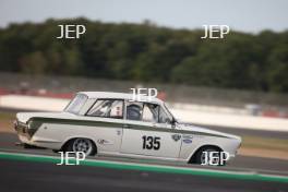 The Classic, Silverstone 2022 At the Home of British Motorsport.  26th-28th August 2022  Free for editorial use only  135 Peter Reynolds - Daniel Quintero CO Ford Lotus Cortina