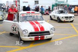 The Classic, Silverstone 2022 At the Home of British Motorsport.  26th-28th August 2022  Free for editorial use only  34 Shaun Balfe - Ford Lotus Cortina