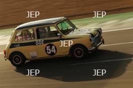 The Classic, Silverstone 2022 At the Home of British Motorsport.  26th-28th August 2022  Free for editorial use only  54 Billy Nairn / Carl Nairn - Morris Mini Cooper S