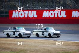 The Classic, Silverstone 2022 At the Home of British Motorsport.  26th-28th August 2022  Free for editorial use only  75 Richard Bateman / Stephen Upsdell - Ford Lotus Cortina