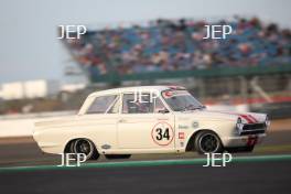 The Classic, Silverstone 2022 At the Home of British Motorsport.  26th-28th August 2022  Free for editorial use only  34 Shaun Balfe - Ford Lotus Cortina