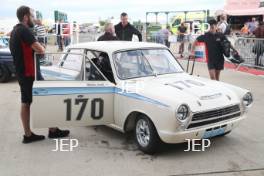 The Classic, Silverstone 2022 At the Home of British Motorsport.  26th-28th August 2022  Free for editorial use only  170 JEWELL / CLUCAS Ford Lotus Cortina