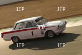 The Classic, Silverstone 2022 At the Home of British Motorsport.  26th-28th August 2022  Free for editorial use only  1 Richard Dutton / Neil Brown - Ford Lotus Cortina