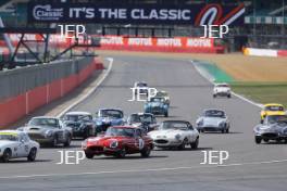 The Classic, Silverstone 2022 At the Home of British Motorsport.  26th-28th August 2022  Free for editorial use only  74 Mike Wrigley / Matthew Wrigley - Jaguar E-type