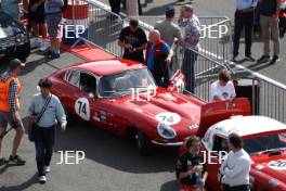 The Classic, Silverstone 2022 At the Home of British Motorsport.  26th-28th August 2022  Free for editorial use only  74 Mike Wrigley / Matthew Wrigley - Jaguar E-type