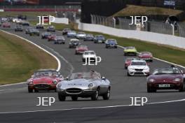 The Classic, Silverstone 2022 At the Home of British Motorsport.  26th-28th August 2022  Free for editorial use only Parades and demonstrations Jaguar