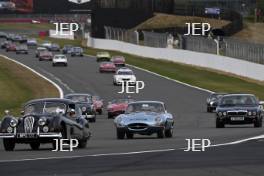 The Classic, Silverstone 2022 At the Home of British Motorsport.  26th-28th August 2022  Free for editorial use only Parades and demonstrations Jaguar