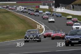 The Classic, Silverstone 2022 At the Home of British Motorsport.  26th-28th August 2022  Free for editorial use only Parades and demonstrations Jaguar