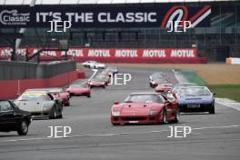 The Classic, Silverstone 2022 At the Home of British Motorsport.  26th-28th August 2022  Free for editorial use only Parades and demonstrations Ferrari