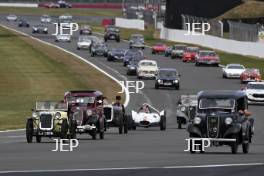 The Classic, Silverstone 2022 At the Home of British Motorsport.  26th-28th August 2022  Free for editorial use only Parades and demonstrations Austin