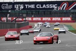 The Classic, Silverstone 2022 At the Home of British Motorsport.  26th-28th August 2022  Free for editorial use only Parades and demonstrations Ferrari