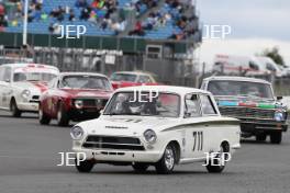 Silverstone Festival, Silverstone 2023 25th-27th August 2023 Free for editorial use only  711 Peter Smith / Mike Simpson - Ford Lotus Cortina