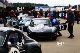 Silverstone Festival, Silverstone 2024. 23rd-25th August 2024 Free for editorial use only 23 Alex Brundle - Gary Pearson - Jaguar E-type 