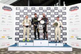 Silverstone Festival, Silverstone 2024. 23rd-25th August 2024 Free for editorial use only Podium (l-r) 170 Jonathan Mitchell Ford Lotus Cortina, 198 Jake Giddings - Paul Streather - Ford Lotus Cortina, 711 Guy Smith - Ford Lotus Cortina   