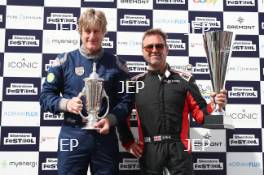 Silverstone Festival, Silverstone 2024. 23rd-25th August 2024 Free for editorial use only. Podium of 1 Blakeney-Edwards - Ward - Frazer Nash Super Sports